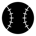Baseball black filled icon