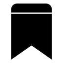 Bookmark 2 black filled icon