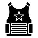 Bulletproof vest black filled icon