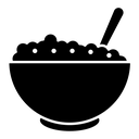Cereal black filled icon