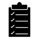 Check list black filled icon