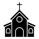 Church black filled icon