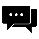 Conversation black filled icon