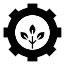 ECO industry black filled icon