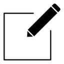 Edit black filled icon