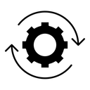 Efficiency black filled icon