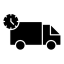 Express Delivery black filled icon