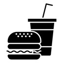 Fast food black filled icon