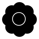 Flower black filled icon