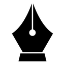 Fountain pen black filled icon