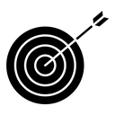 Goal setting black filled icon