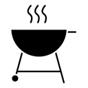 Grill black filled icon