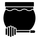 Honey jar black filled icon