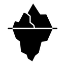 Iceberg black filled icon