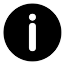 Info black filled icon