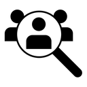 Job candidate black filled icon