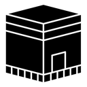 Kaaba black filled icon