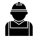 Labour black filled icon
