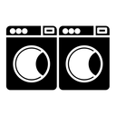 Laundry black filled icon