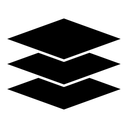 Layers black filled icon