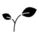 Leaf black filled icon