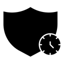 Long term protection black filled icon
