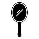 Makeup mirror black filled icon