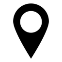 Map marker black filled icon