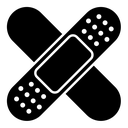 Medical patch black filled icon