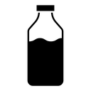 Milk bottle black filled icon