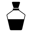 Nail polish black filled icon