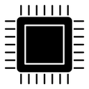 Processor black filled icon