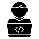 Programmer black filled icon
