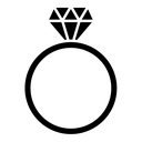 Ring black filled icon