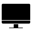 Screen black filled icon