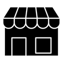 Shop black filled icon