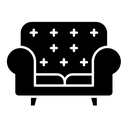 Sofa black filled icon