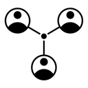 Stakeholders black filled icon