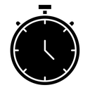 Stop watch black filled icon