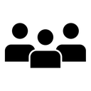 Team black filled icon