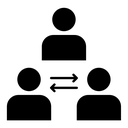 Third party black filled icon