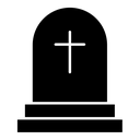 Tombstone black filled icon