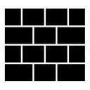 Wall black filled icon