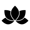 Water lily black filled icon