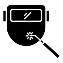 Welding black filled icon
