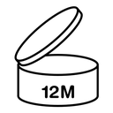 12M black outline icon