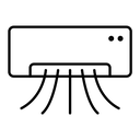 Air conditioner black outline icon