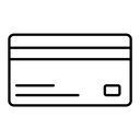 ATM card black outline icon