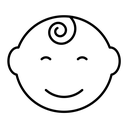 Baby black outline icon