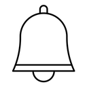 Bell black outline icon
